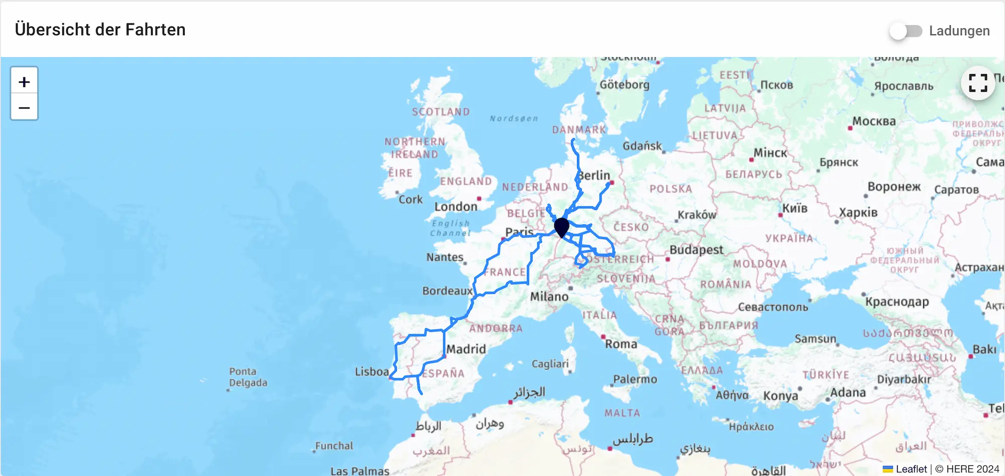 Übersicht der Fahrten der letzten fünf Jahre